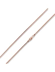 14K Rose Gold Plated Sterling Silver Italian Snake Chain 1.5MM (16, 18, 20, 22, 24, 30 INCH)