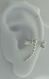 Sterling Silver Pierceless Left Only Dragonfly Ear Cuff