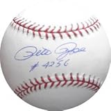 Pete Rose Autographed Official MLB Baseball with ''4256'' Inscription