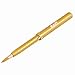 uxcell Cosmetic Alloy Shell Lip Gloss Lipstick Retractable Brush Orange for Women