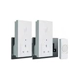 Twin (2 X) 100M 100 meters Home Remote Wireless Doorbell Door Bell Chime-UK Plug in typeby BV & Jo