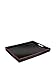 American Atelier Red Rim Rectangle Serving Tray with Handles, 14x19, Black