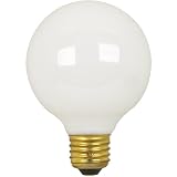Feit Electric 60G25/W/MP-130 60-Watt G25 Globe Bulb, White, 6 Pack