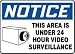 NOTICE This Area Is Under 24 Hour Video Surveillance (w/Graphic) 10 x 14 Adhesive Vinyl Sign