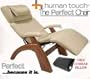 The Human Touch Power Electric Perfect Chair Recliner - PC95 / PC-095 Walnut Recline Wood Base Ivory Leather Pads - Interactive Health Zero Anti Gravity Chair