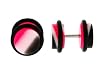 Fake Acrylic Plugs - Pink Swirl - 16g Ear Wire - 0g Fake
