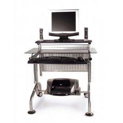 External hard drive:Innovex Glass Computer Workstation, Black