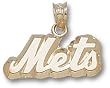 New York Mets "Mets" 3/8" Charm/Pendant -14K/10K, Stainless Steel or Gold Plated