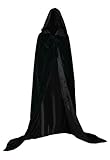 AngelWardrobe Halloween Hooded Cloak MEDIEVAL Various Colors Wedding Cape SCA Dark Green-Black XXXL
