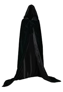 AngelWardrobe Halloween Hooded Cloak MEDIEVAL Various Colors Wedding Cape SCA Dark Green-Black XXXL