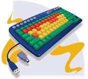 My First Keyboard By Califone Bright Color Coded Keys