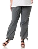Motherhood Maternity: Plus Size Secret Fit Belly(tm) Poplin Tab Cuff Convertible Maternity Pants