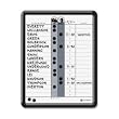 Employee In/Out Board, Porcelain, 11 x 14, Gray, Black Aluminum Frame