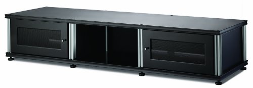 Salamander Designs SB132B/A Synergy Triple Wide A/V Cabinet with Two Doors and Open Center