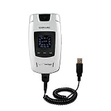 Coiled Power Hot Sync and Charge USB Data Cable w/ Tip Exchange for the Samsung SCH-U540 - Gomadic Brand