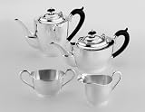 Kaffee- und Tee-Service Elysee, Sterlingsilber, Echtsilber, Silber 925