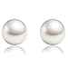 Feramox Sterling Silver Freshwater Pearl Earrings Round Ball Studs for Women Girls
