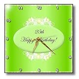 Edmond Hogge Jr Birthdays - Green 25th Birthday - Wall Clocks