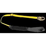 4' - 6' Adjustable Single Leg Shock Absorbing Lanyard With Sewn Loop And LS Snap Hook