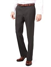 Crease Resistant Flat Front Slim Fit Trousers