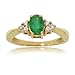 Emerald Diamond Ring 14K Gold Oval Solitaire Emerald Diamond Ring 14K Gold Oval Solitaire