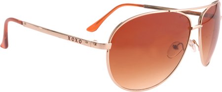 XOXO Women's Venezia Aviator Sunglasses,Gold