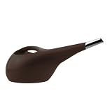 Alessi ADUL04 BR Kiwi, Gie&szlig;kanne aus thermoplastischem Harz, braun mit T&uuml;lle aus Edelstahl 18/10