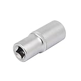 uxcell 　六角ビット　六角ソケットレンチ　ヘックス　クロム－バナジウム鋼製　シルバートーン　24mm