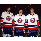 Bossy/Gillies/Trottier 16x20 Pose On Ice