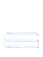 W.H.Y.T.E Set Toalla 2 Uds. (Blanco/Crudo)