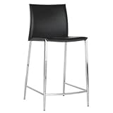 IMAGE OF Wholesale Interiors 25.5-Inch Cuero Counter Stool - ALC-1899A-65 BLACK