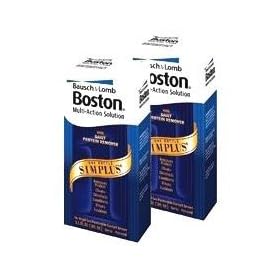 Boston Simplus Multi-Action Solution for Rigid Gas Permeable Contact Lenses Plus Travel Size Bottle (Pack of 2)