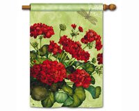 Geraniums House Flag