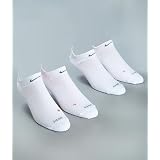 NIKE 2 Pairs Men's No-Show FIT DRY Lightweight Running Socks Shoe Size 8-12
