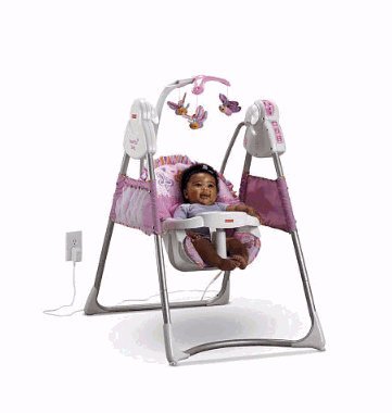 Buy Low Price Cozy Fisher-Price Power Plus Swing – Pink M6156