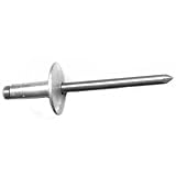 Pack of 100 Blind Rivets 3/16 Large Flange Aluminum Mandrel