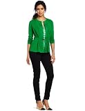 AK Anne Klein Womens Double Placket Knit Jacket And Belt