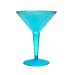 NorthWest Enterprises N81005 2-Piece Party Essentials Brights Plastic Martini Glasses Set, 8-Ounce Capacity, Neon Blue (12 Packs of 10)
