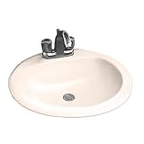 19" Round Atlanta Drop In Bathroom Sink Finish: Biscuit