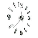 Adhesive Numbers Metal Wall Clock (DIY)