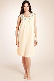 Scoop Neck Frill Spot Print Nightdress