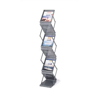 Safco Products Ready-Set-Go! Double Sided Folding Literature Display, Gray (4132GR)