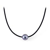 Tahitian Black Pearl Necklace in 14K White Gold