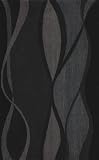 Hand Tufted Carpet Area Rug Contour Lines BLACK 3x5