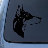 DOBERMAN HEAD - Dog - Vinyl Car Decal Sticker #1507 | Vinyl Color: Black