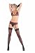 3 PC. Rose embroidery soft bra and garter set, and matching