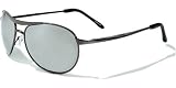 AV86 Aviator Sunglasses Full Mirror lens Spring Hinges with Pouch by
