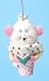 Vanilla Ice Cream Cone Caroler Christmas Ornament #W5353