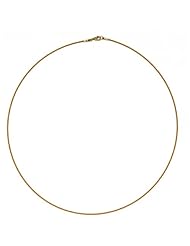 18K Yellow Gold Twisted Wire 1.2mm Necklace 18 Inch