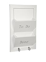 J-LINE Perchero De Pared Blanco